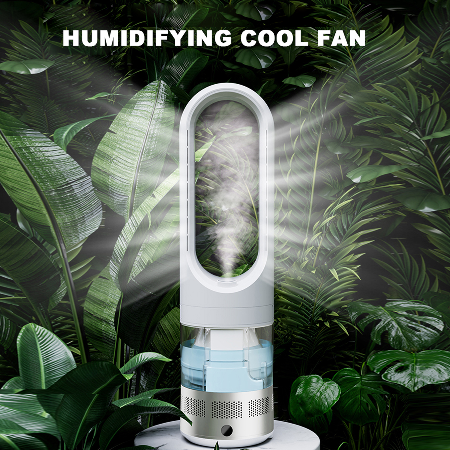 AM-046JS Cool and Humidifier Bladeless Fan – iHomey
