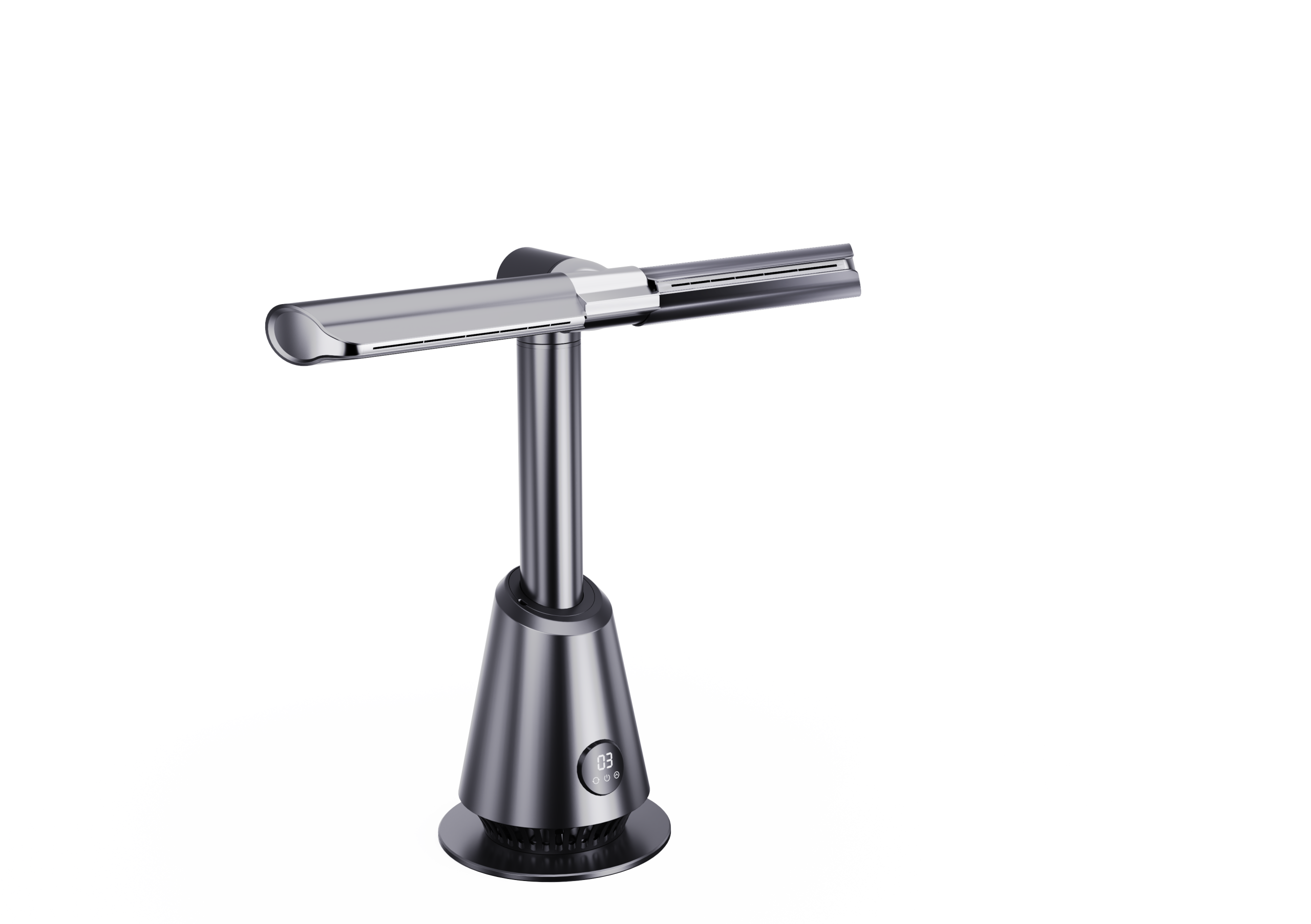 360° Adjustable Bladeless Fan with Magnetic Remote, 8 Speeds, Turbo & Sleep Mode, Quiet DC Motor